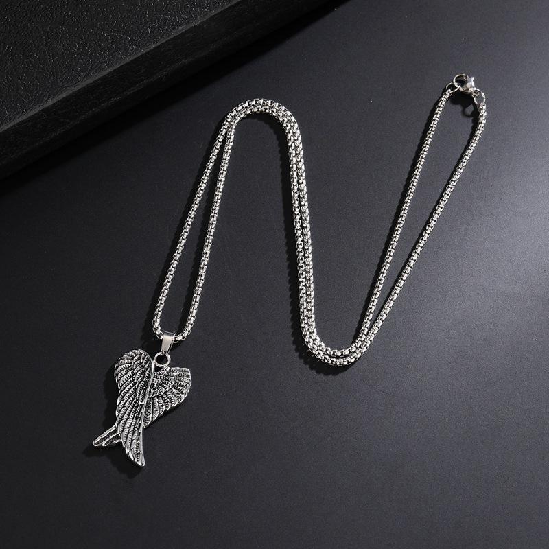 Ρετρό Κρεμαστό Κολιέ με Φτερά Αγγέλου για Άνδρες - Μοντέρνο Ευρωπαϊκό & Αμερικανικό Στυλ