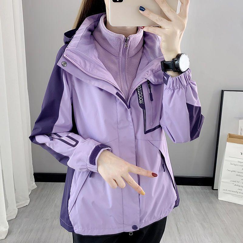 

Ветрозащитная уличная куртка больших размеров со съемной флисовой подкладкой, комплекты из 2 предметов одежды 4XL