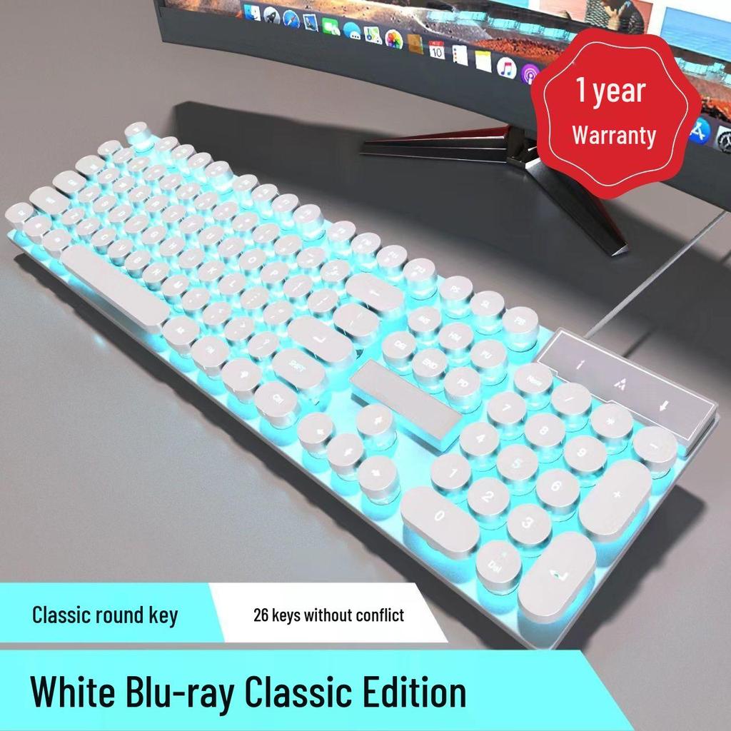 Universal Luminous Wired Keyboard & Mouse Set for Gaming and Office Use