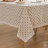 Tablecloth Daisy Print Small Dots Pastoral Cotton and Linen Tablecloth Table Cover
