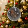 Christmas Nature's Bird Glass Tree Ornaments Xmas PVC Clear Balls Crystal Glass Hanging Pendant for Home Holiday Party Decor
