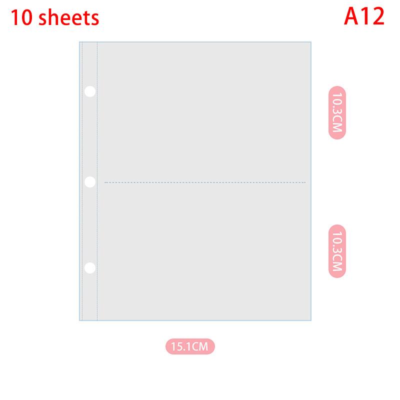 А4 Прозрачный держатель для фотокарточек на кольцах вкладыши для фотоальбома 123468910 карманов внутренняя страница альбом для коллекционирования карточек 583₽