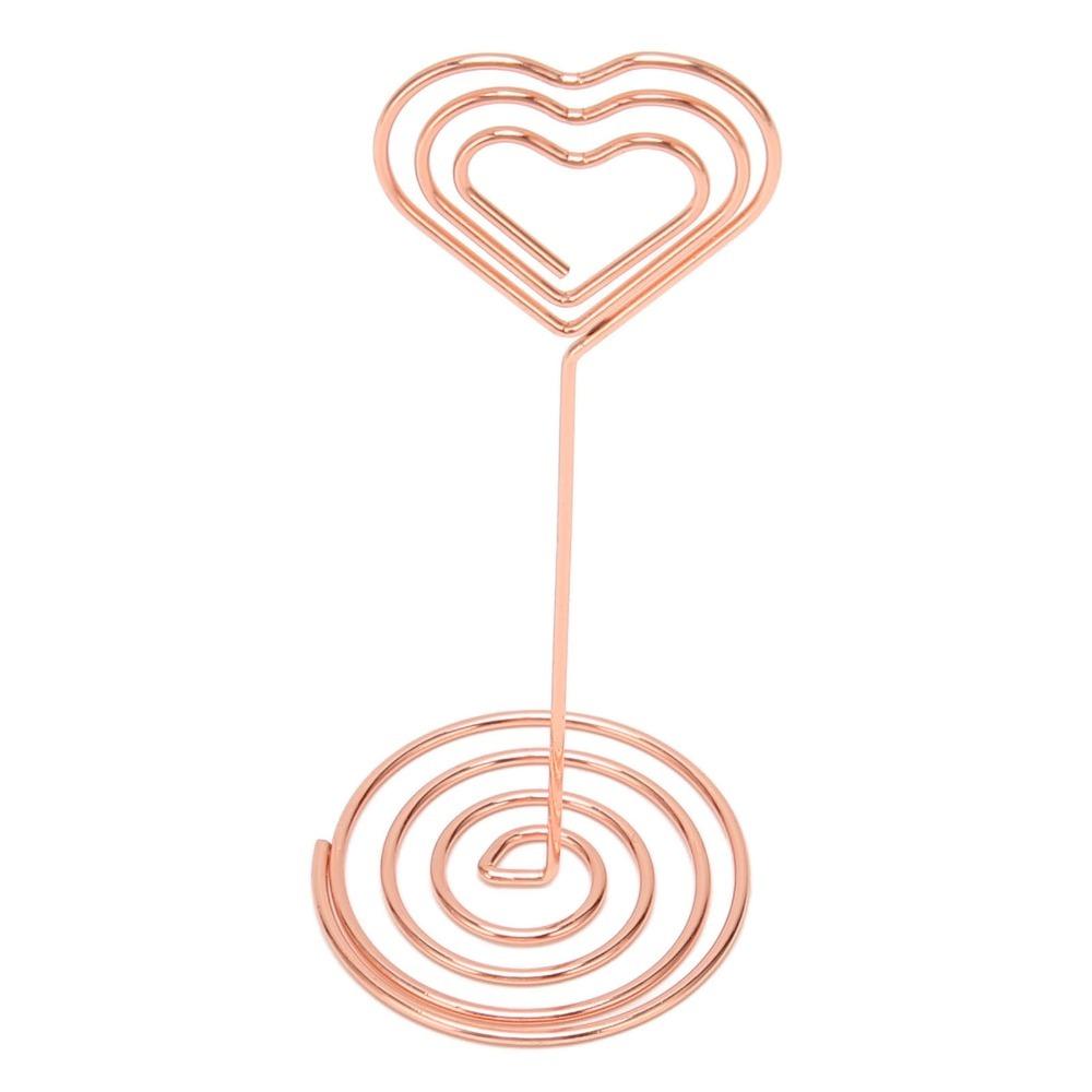 10Pcs Stable Base Table Number Stands Gold /Rose Gold Name Card Clips  Restaurant Decor