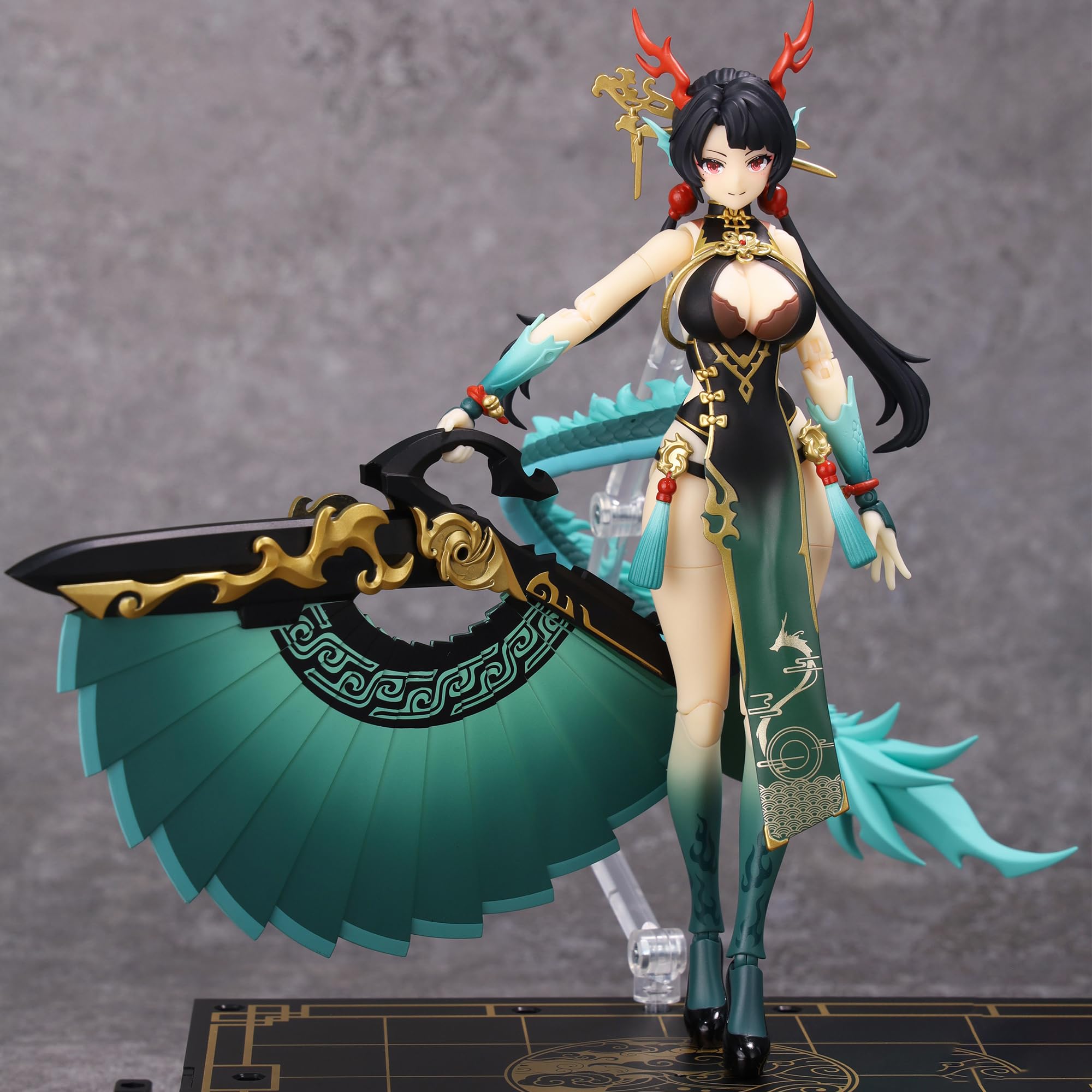 

CANG TOYS серия Juni Taisen Маленький Голубой Дракон LOONG масштаб 1/12 Девушка-Дракон Лун в доспехах красивая девушка, подвижная, высотой примерно 16 см