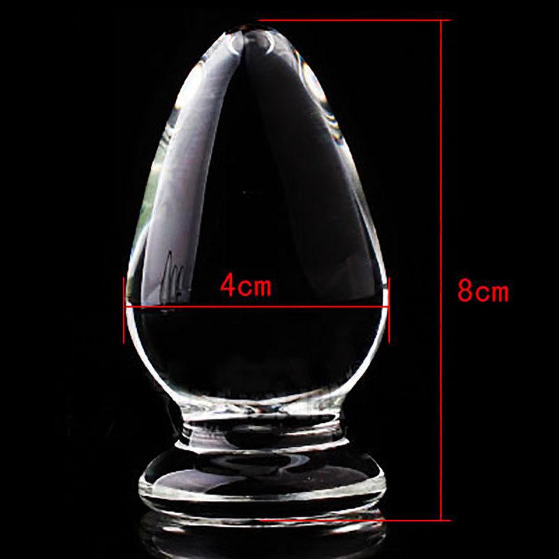 Huge Crystal Glass Anal Plug Sex Toys for Woman Lesbian G SPOT Squirt BIG BALL GAY DICK Anus Prostate Stimulation Toy BUTT Plug