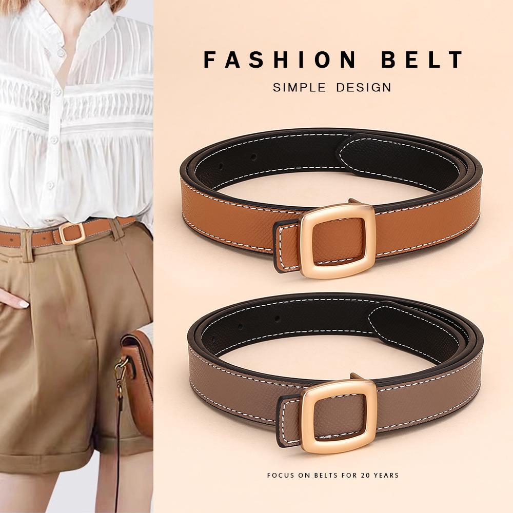 Belt Women'S Genuine Leather Cowhide Women'S Belt Women'S Decoration High Sense