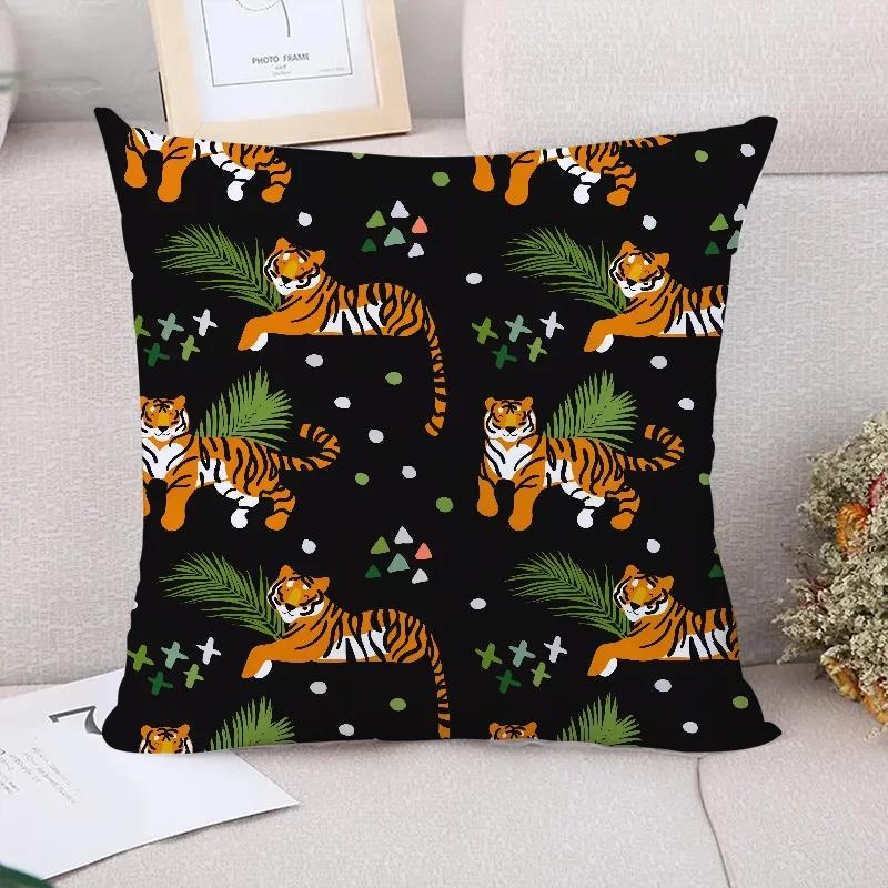 tiger Cushion Cover for Pillow Covers Decorative Cushions Home Decor Pillowcase x Couch Pillows Twin Size Bedding Sofa