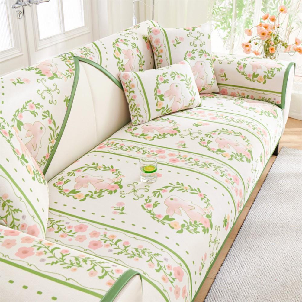 Universal Sofakissenbezug Überwurf Funda Wohnzimmer Rutschfest Eisseide Volle Blume Couch Sofabezug