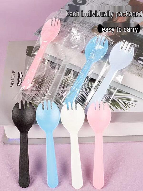 ZISIZ Individually Wrapped Disposable Spoon and Fork