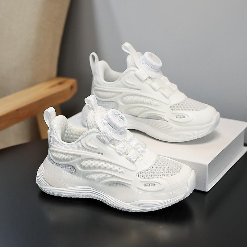 

Boys shoes sneakers 2024 spring and summer new mesh breathable shock absorption rotating buckle running shoes children s running shoes 30