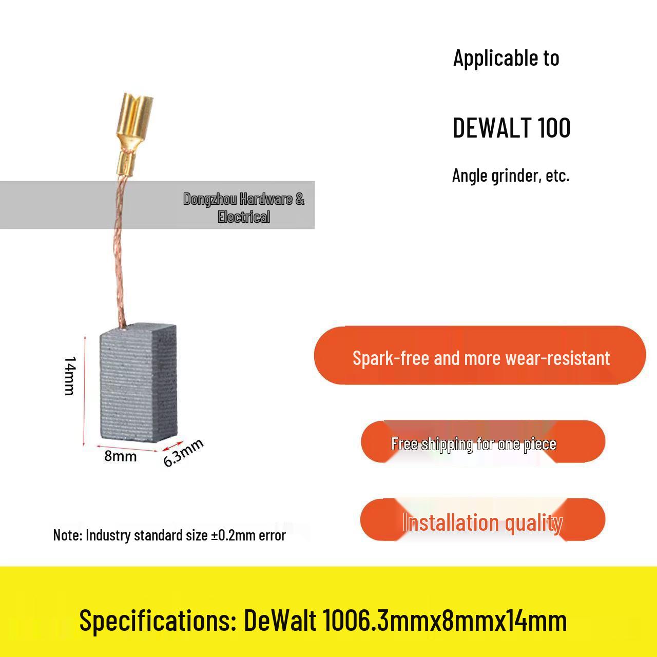 

Universal Wear-Resistant Carbon Brush Set for Power Tools: Angle Grinder, Electric Hammer, Drill, Pick, Cutting Machine, Polisher
