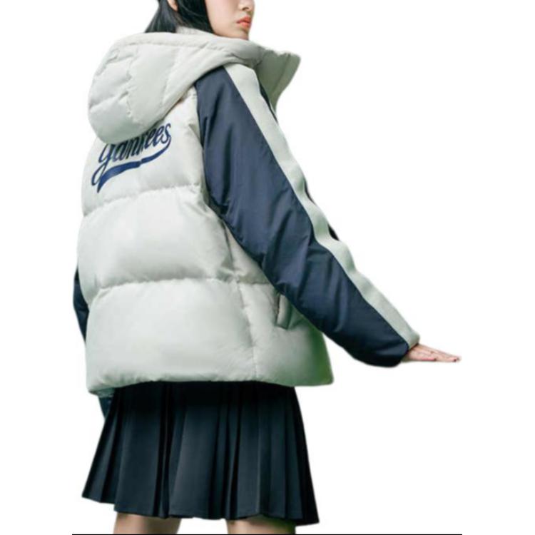 MLB Varsity New York Yankees Down Jacket Unisex Dark Cream 3ADJV0246-50CRD
