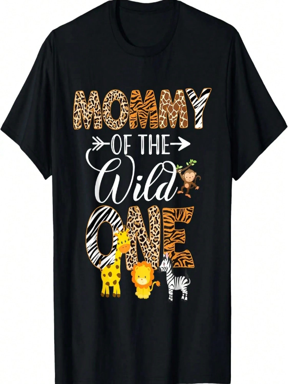 Mommy Of The Wild One Shirt Zoo Birthday Animal T-Shirt S разноцветный
