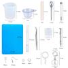Silicone Casting Resin Jewelry Molds Set Epoxy Resin Tools Set Keychain Resin Molds for DIY Jewelry Pendants Craft Making