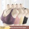 Zipper Bra Women's Wirefree Adjustable Shoulder Straps Large Size Underwear 38-52