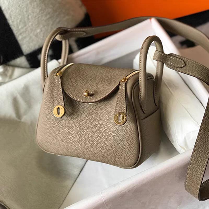 

Genuine Leather Lindy Women s Underarm Shoulder Handbag - Top Layer Cowhide Pillow Bag 19cm