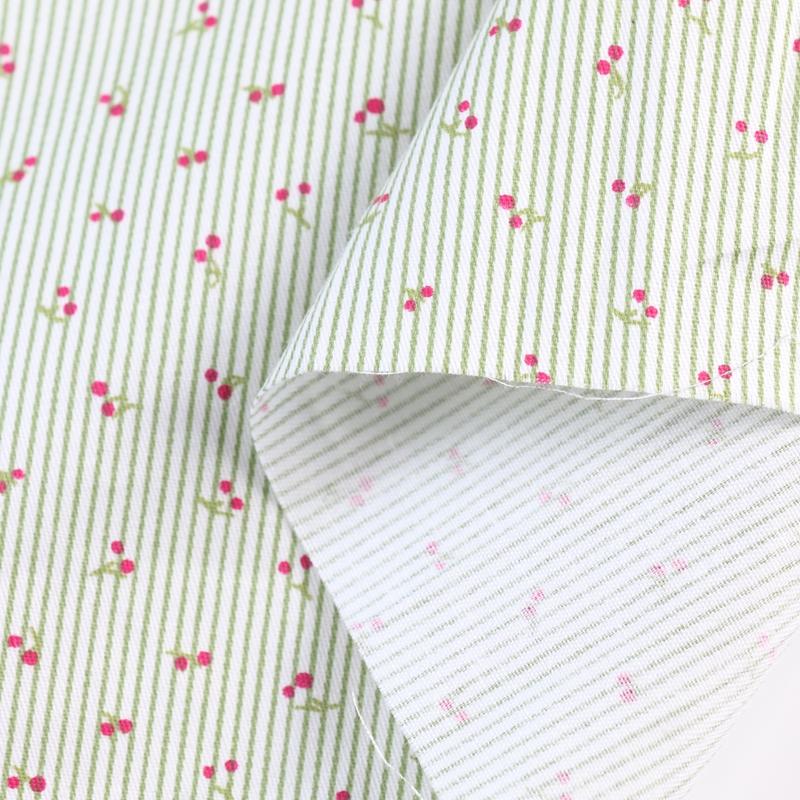 160x50cm Fine Line Fruit Printed Cotton Twill Fabric for Girls Dresses Princess Skirts Kids Bedding Cloth