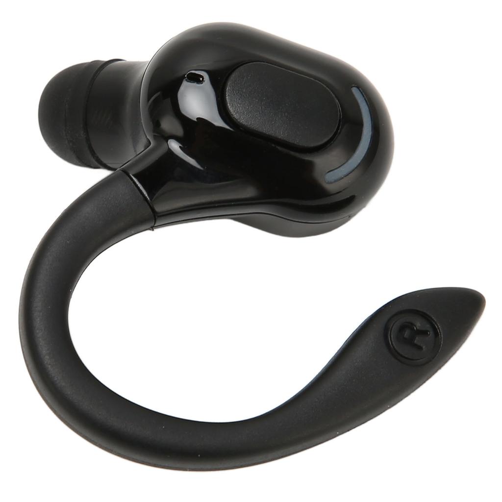 Bluetooth Headset Stereo IPX4 Waterproof USB Charging Single Ear Wireless Earpiece for Running Driving Black