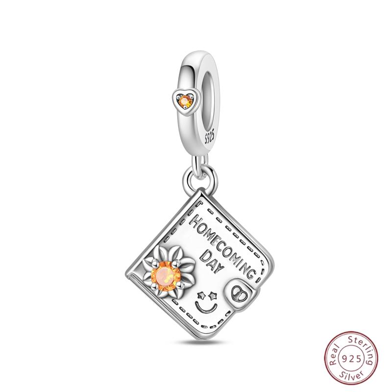 New Original Copper Beaded Bow Charm Blue Beads For Women Exquisite Diy Birthday Jewelry Gifts