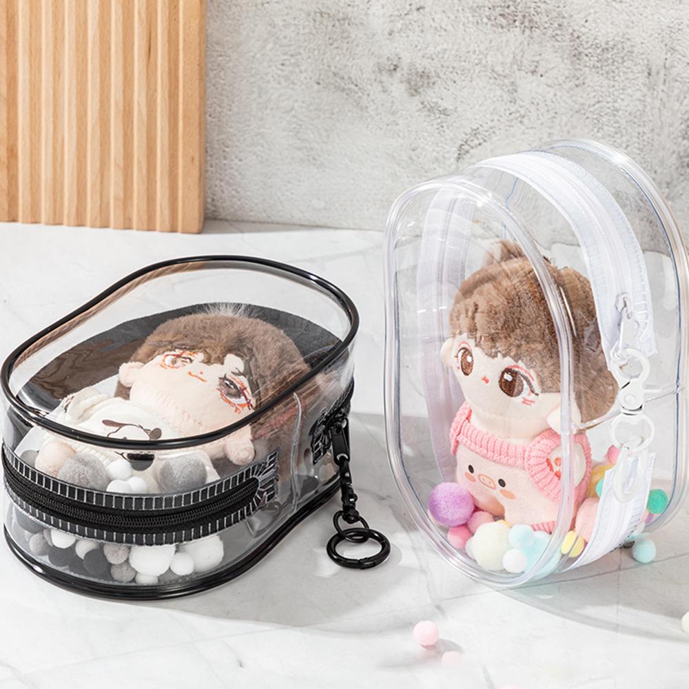 1PC Rubber-Coated Baby Carrier With Cotton Doll Soft Cover, Pvc Dust-Proof Protective Case, Storage Box For Labubu