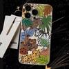 Tropical Forest Animals Phone Case Apple iPhone16ProMax-Soft Silicone Shockproof Creative Full Cover On iPhone 16/15/14/13/12/11/Pro/Plus/ProMax