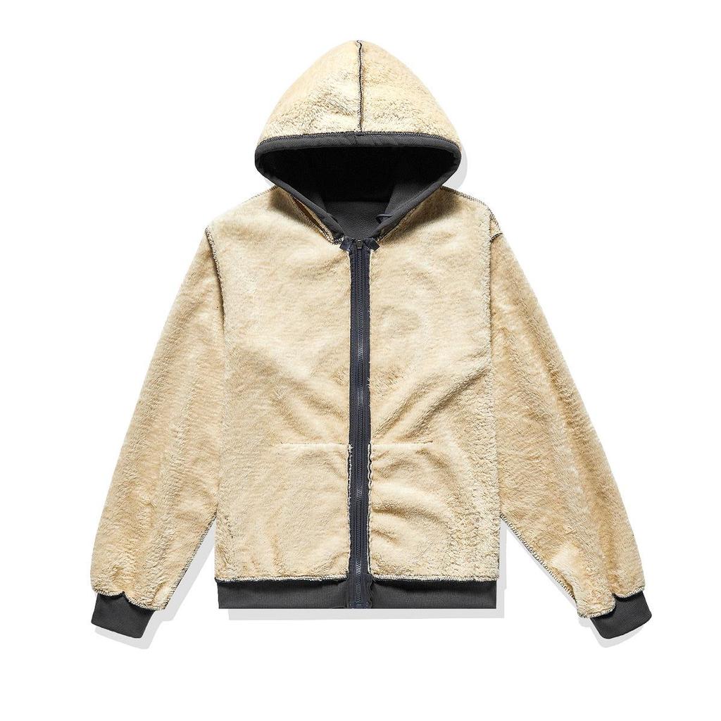 Lambswool Men's Sporty Winter Hoodie: Thickened, Warm Velvet Hooded Cardigan