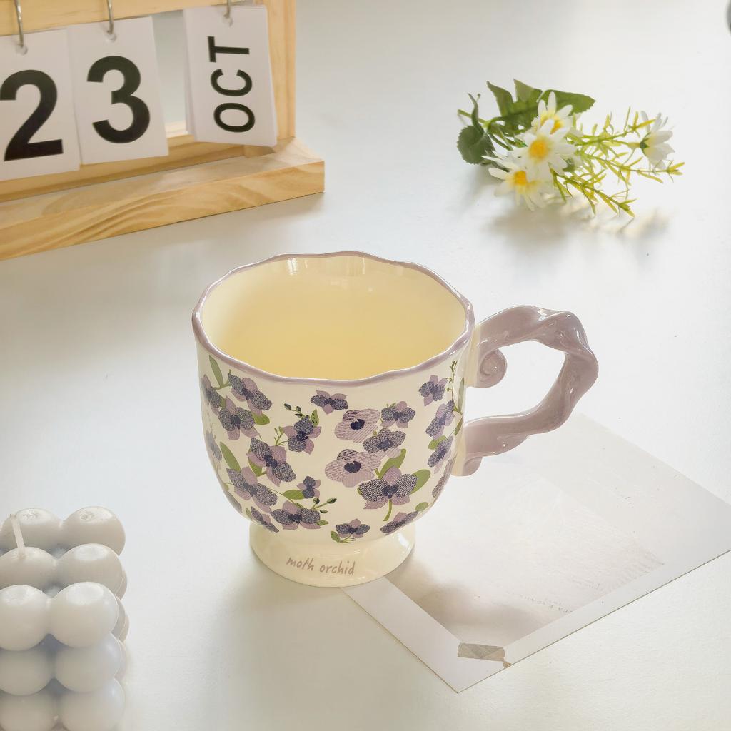 Ceramic Mug High looking Girls Cup Couple Cute Coffee Goblet Cup Household Water Cup Souvenir Gift Box