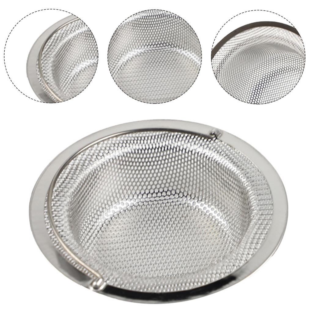 Durable Stainless Steel Sink Strainer Easy Install Remove Effective Food Filter Smooth Water Flow Practical Use