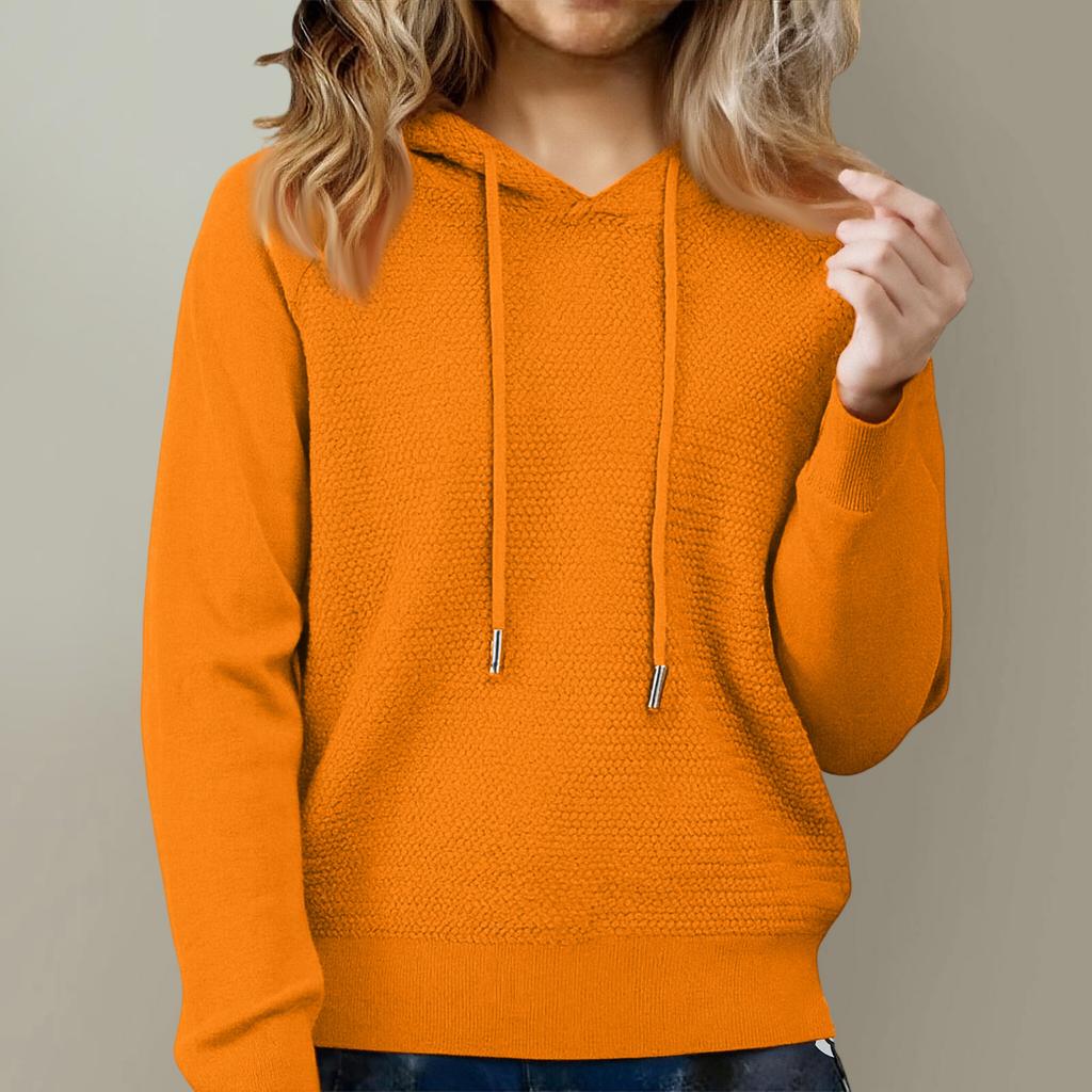 Fashionable Women's Knitted Sweater Lazy Loose Slim Hoodie Sweater