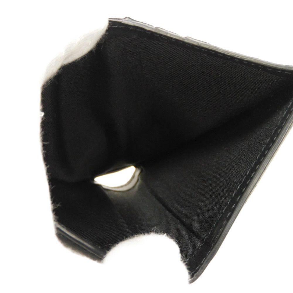 Used 8901 VLTN Logo Card Holder 2Y2P0576LVN 7946 Smooth Calfskin White Pass Case/Business Card Holder/Pass Case Black