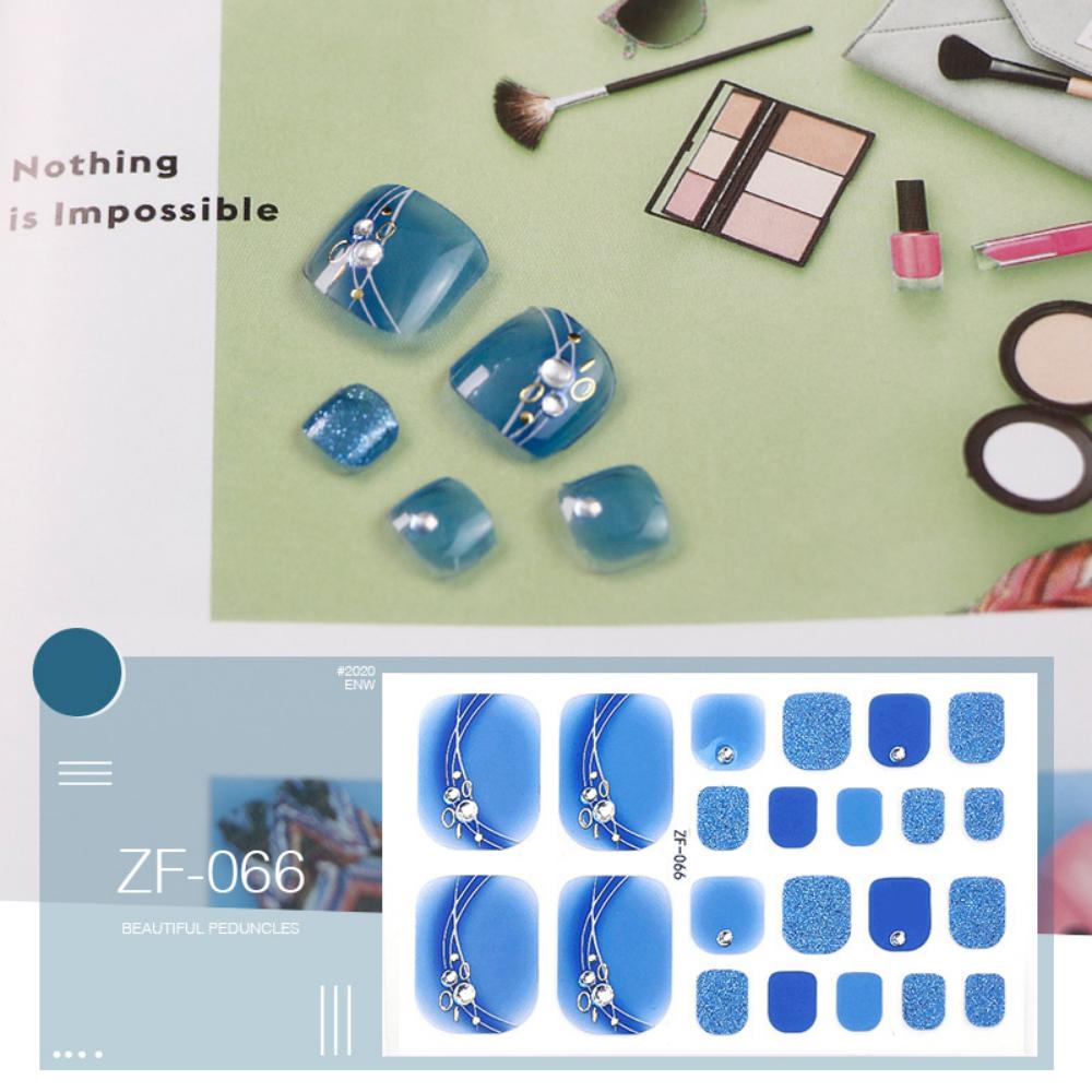 Foot nail three-dimensional sticker 3D imitation drill foot nail nail patch waterproof foot nail sticker full sticker