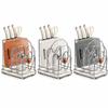 Stainless Steel Kitchen Storage Rack M-Shaped Slots Cutting Board Rack  Kitchen Countertop