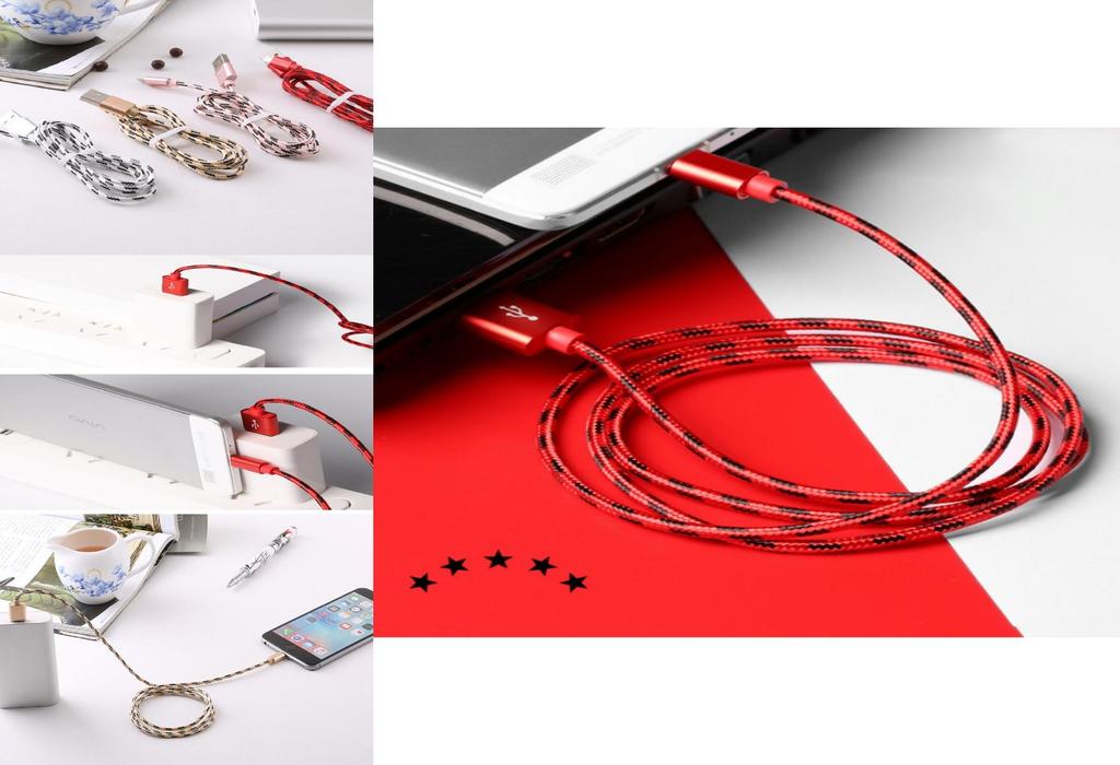 Braided Nylon Date Line To Usb Cable Fast Charger For Iphone X 8 7 6s Plus