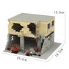 MOC Parts Military Battlefield WW2 Ruins Weapons Fortress Blockhouse Model Building Blocks Army Architecture Bricks Toy Kid Gift