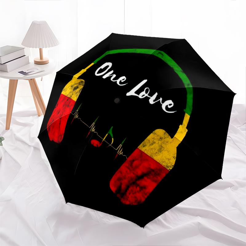 1PC Music Theme Umbrella Portable Folding Umbrella Iron Frame Hole Bone Structure Outdoor Home Umbrella A22
