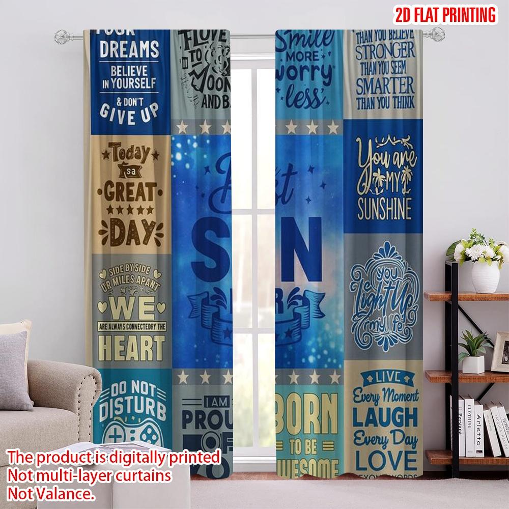 

2pcs,2D plane printing Curtain Popular Best Son Collage Polyester (without rod) All Seasons Perfect for Various Rooms, 52.50 × 116.00 cm 2 pcs