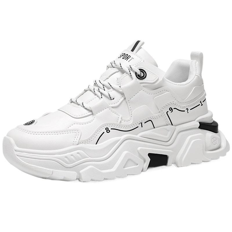 Frühlings-Herrenschuhe neue atmungsaktive kleine weiße Schuhe Herren Koreanische Version trendige vielseitige innen erhöhende Sportschuhe Freizeitschuhe