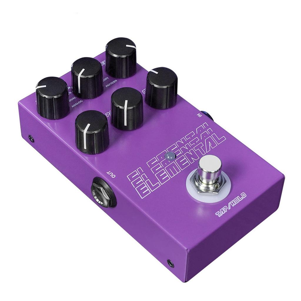 Digital Delay Pedal with 9 Effects Knob Control Guitar Pedal 6.35mm Input Output Metal Case DC9V Type C Power Supply