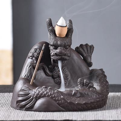 Creative Mascot Dragon Incense Burner Hand Made Ceramic Incense Stick Holder Home Office Decor