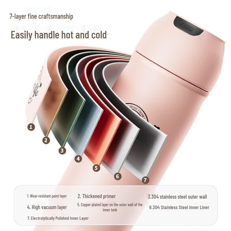 ASD Portable 304 Stainless Steel Insulated Water Bottle