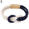 Women's Men's Braided Rope Chain Bracelet With Magnetic Clasp Bow Charm Bangle
