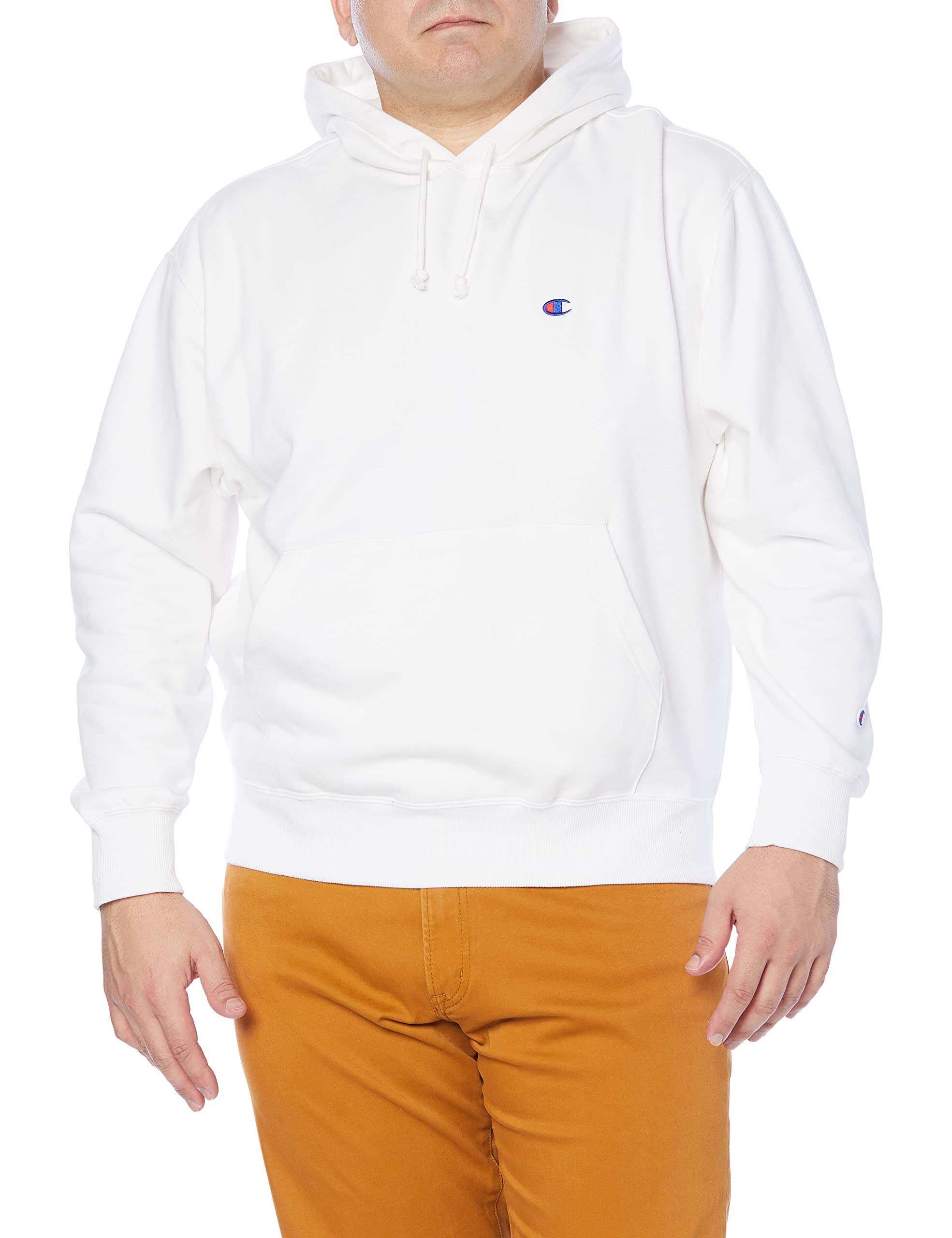 

Толстовка с капюшоном с длинным рукавом и вышитым логотипом One Point, базовая белая, размер M [Champion] (Старая модель) Мужской белый