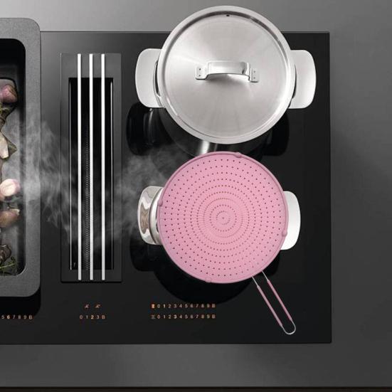 Protezione dagli schizzi di grasso, resistente al calore, antiaderente, per uso alimentare, con manico lungo, in acciaio inossidabile, impedisce gli schizzi di olio, padella antiaderente