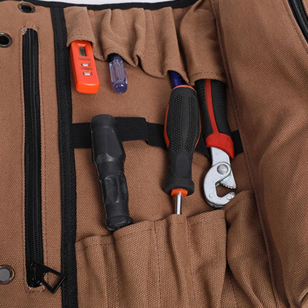 MultiPurpose Canvas Tool Bag Roll UP Tool Bag Tool Organizers with Multiple Pockets for Efficient Storage Easy Access