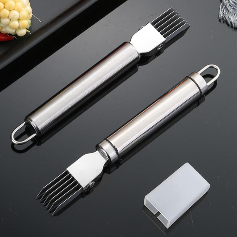 Onion Garlic Tomato Chili Shredder Grater Stainless Steel Chopped Green Onion Knife Onion Knife Kitchen Tool Multifunctional