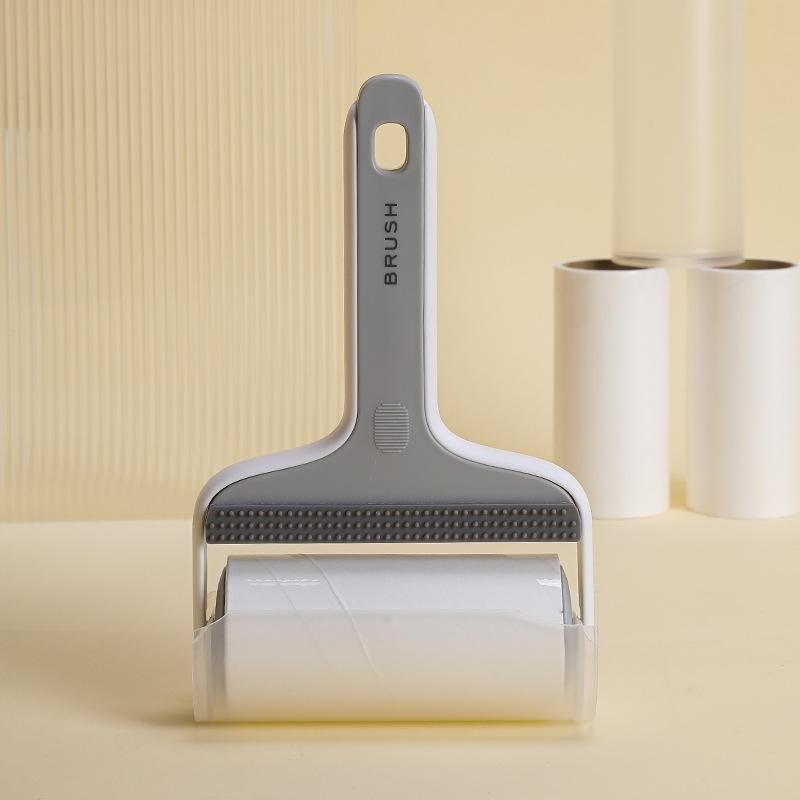 Dual-Purpose Pet Hair Remover & Dust Brush for Floors and Bedding