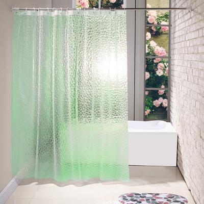 EVA Waterproof Shower Curtain Transparent Easy To Install Lightweight Comfortable Hands Feel Shower Curtain