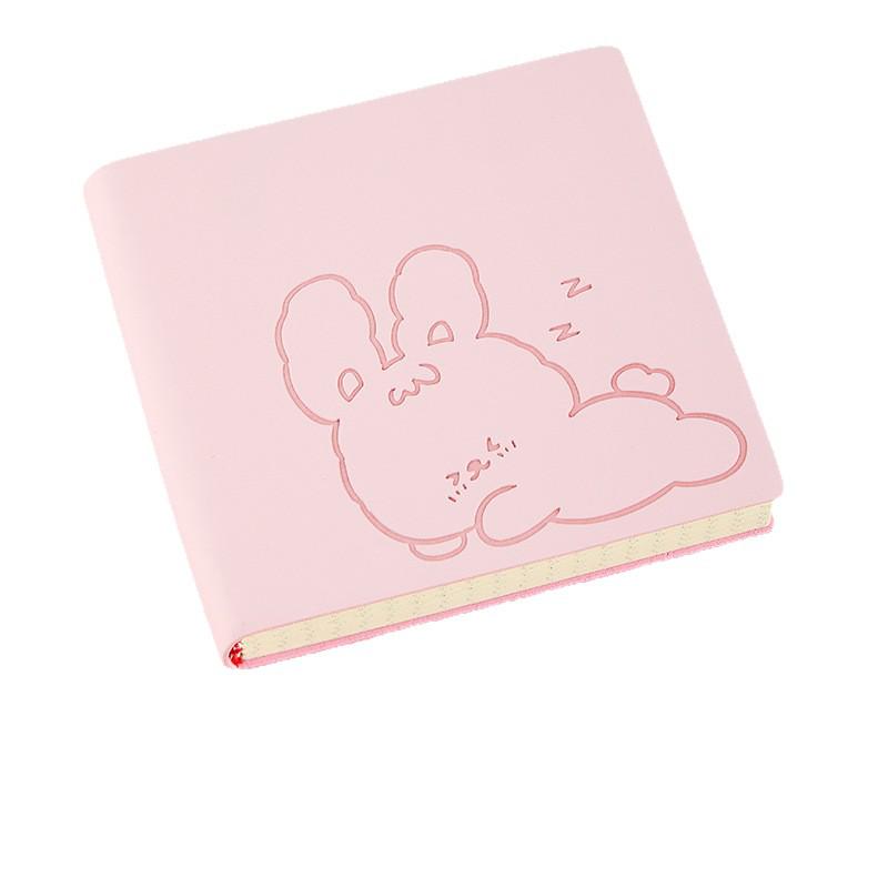 Stylish Cartoon Stamp Mini Notebook: Cute, High-Value, Simple Square Pocket Journal