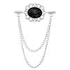 Latest Stylish Fashionable Metallic Crytal Tassel Pin Brooch Shirt Collar Pin Scarf Buckle Badge Corsage Brooches Women Men Jewelry AccessoriesFashion