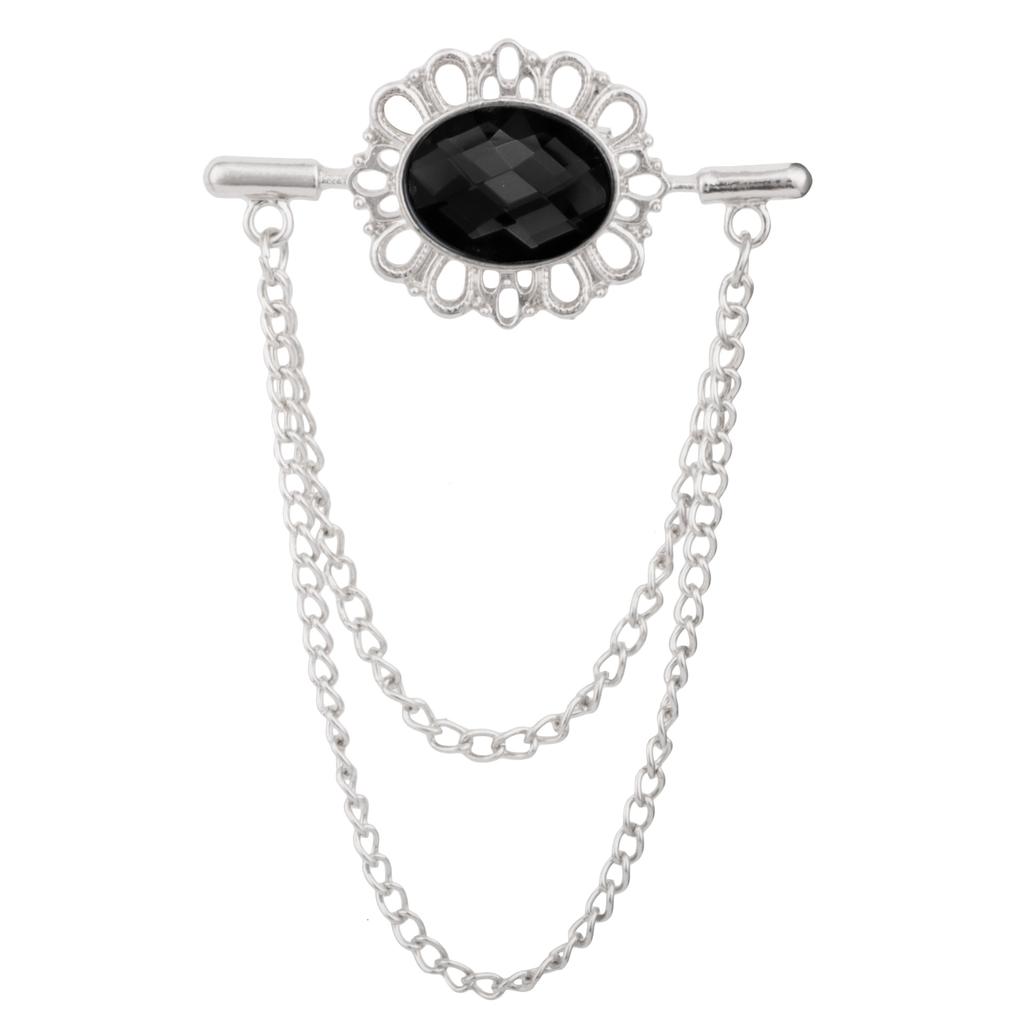 Latest Stylish Fashionable Metallic Crytal Tassel Pin Brooch Shirt Collar Pin Scarf Buckle Badge Corsage Brooches Women Men Jewelry AccessoriesFashion